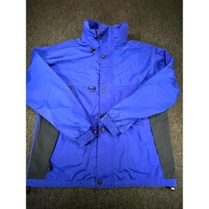 NWT Vintage North End All Climate Wear Puffer Jacket Mens Large Blue Black Y2K